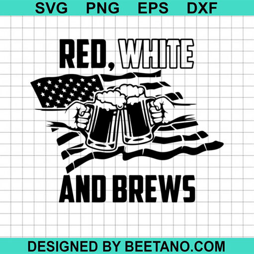 Red White And Brews Svg