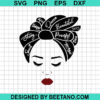 Black Woman Face Svg