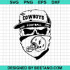 Cowboys Football Skull Svg