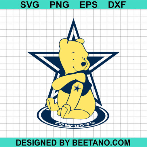 Winnie The Pooh Dallas Cowboy Svg