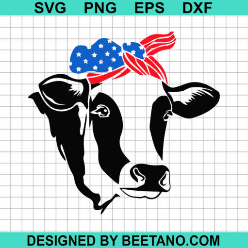 Patriotic Cow Svg