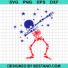 4Th Of July Dabbing Skeleton Svg