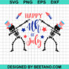 4Th Of July Skeleton Svg