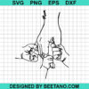 Father Holding Hands Of 3 Child Svg