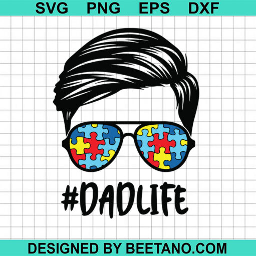 Dad With Autism Sunglasses Svg