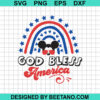 God Bless America Rainbow Svg