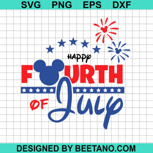 Mickey Happy Fourth Of July Svg
