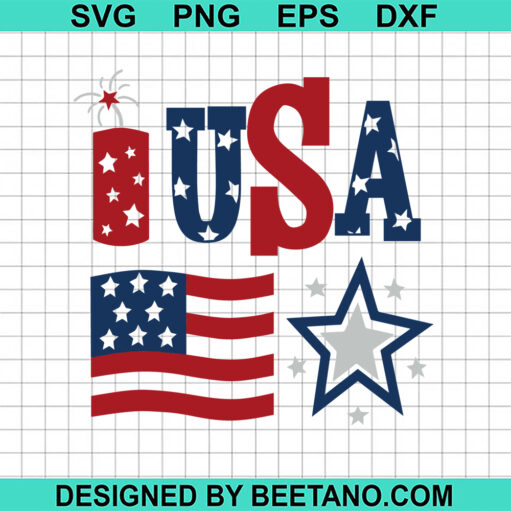 I Love USA SVG
