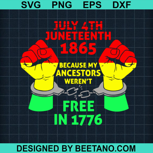 July 4th Juneteenth 1865 SVG