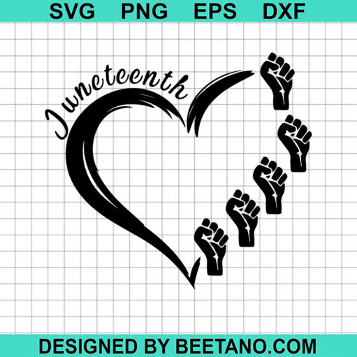 Juneteenth Heart Svg