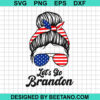 Lets Go Brandon Messy Bun Svg