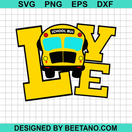School Bus Love Svg