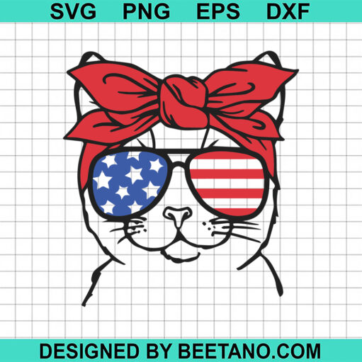 4th Of July Meowica SVG