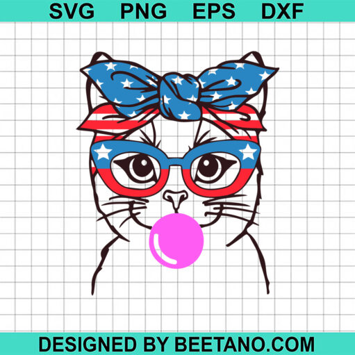 4th Of July Cat SVG