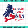 Mermaid In The Usa Svg