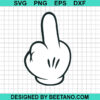 Mickey Middle Finger Svg