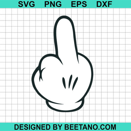 Mickey Middle Finger Svg
