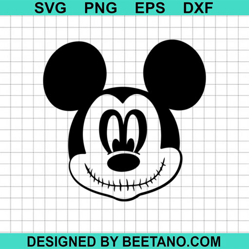 Jack Skellington Mickey Head Svg