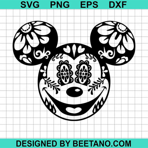 Mickey Sugar Skull SVG