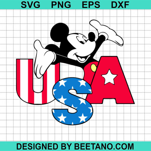 USA Mickey Mouse SVG