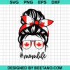 Canada Messy Bun Svg