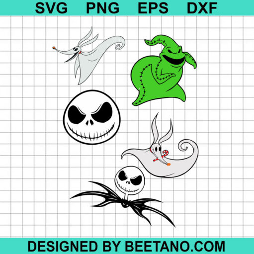 Nightmare Before Christmas Characters Svg