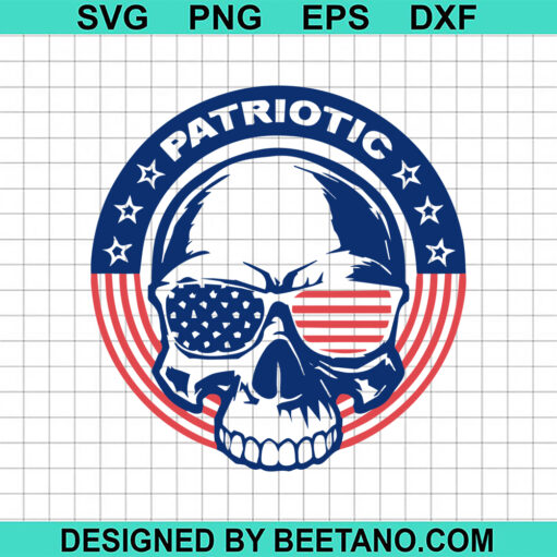 Patriotic Skull SVG