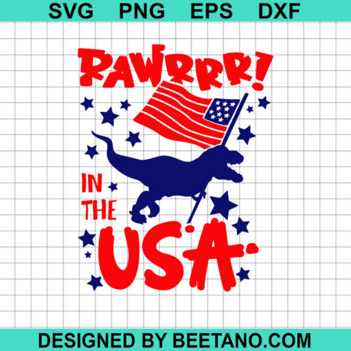 Rawr In The Usa Svg