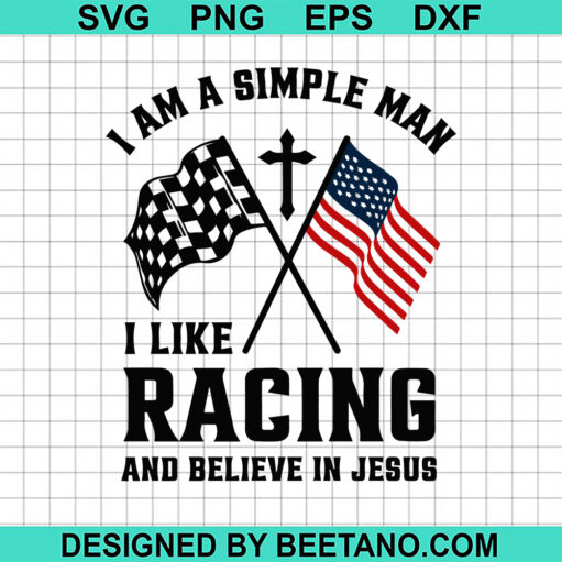 I Like Racing And Believe In Jesus Svg