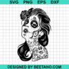 Sugar Skull Woman Svg