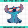 Stitch With Us Flag Sunglasses Svg