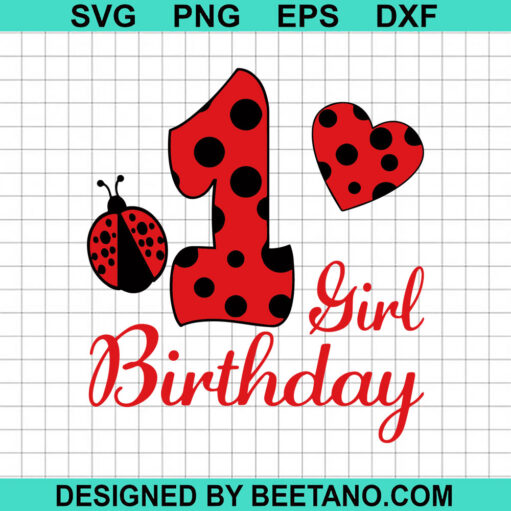 1 Girl Birthday SVG