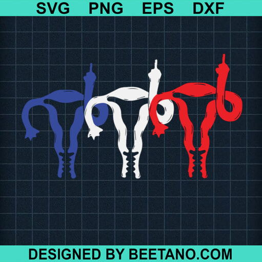 Three Uterus Middle Finger SVG