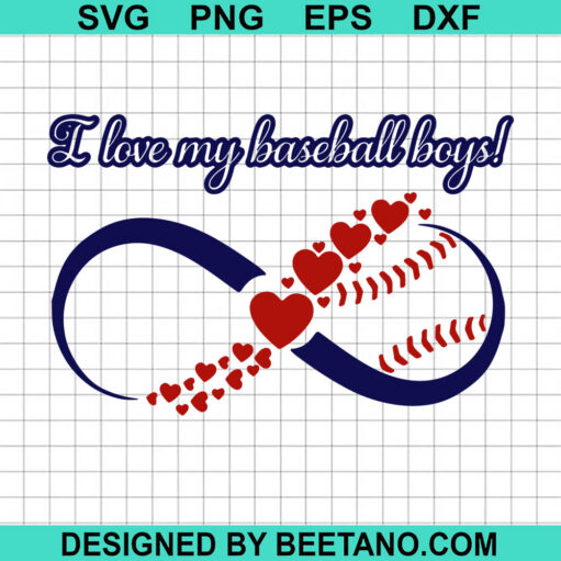 I Love My Baseball Boys SVG