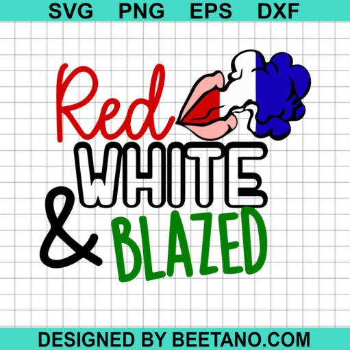 Red White And Blazed Svg