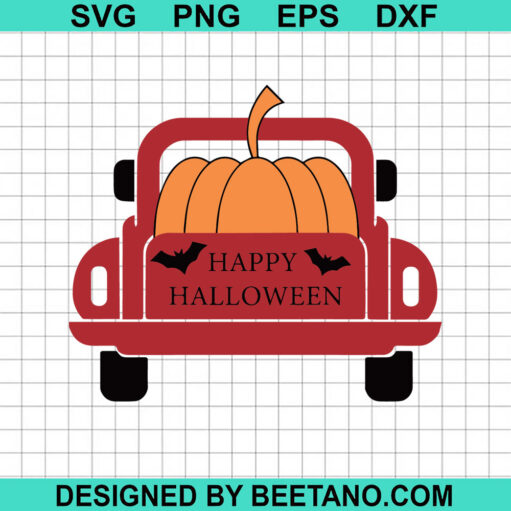 Happy Halloween Truck SVG