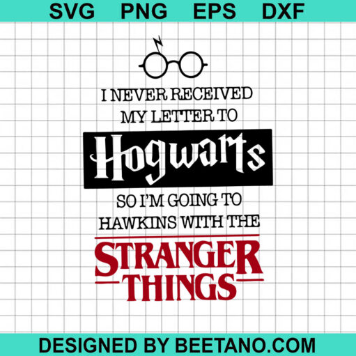 Hogwarts Letter Stranger Things SVG