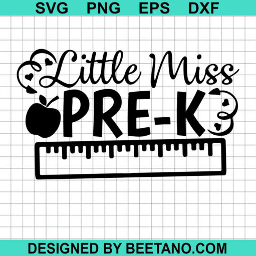 Little Miss Pre K SVG