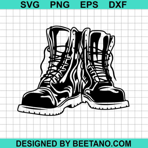 Military Combat Boots Svg