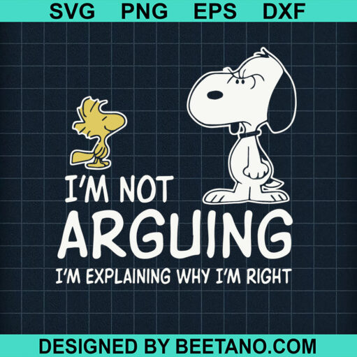 Snoopy I'm Not Arguing SVG
