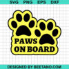 Paws On Board Svg
