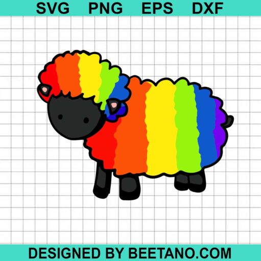 Rainbow Sheep SVG