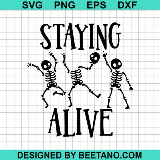 Skeleton Staying Alive SVG
