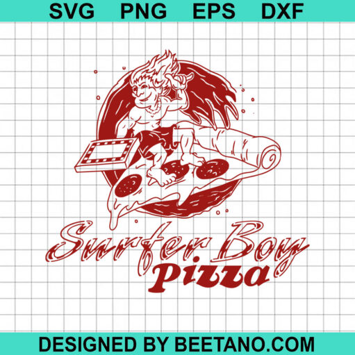 Surfer Boy Pizza Svg