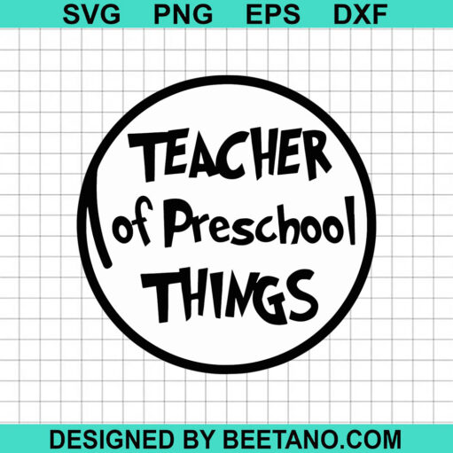 Teacher of preschool things SVG