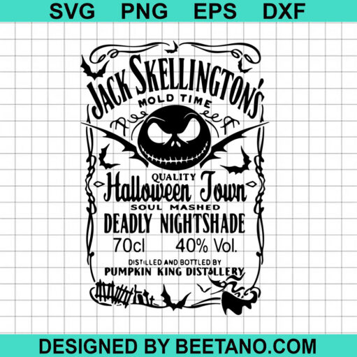 Jack Skellington Halloween Town Svg