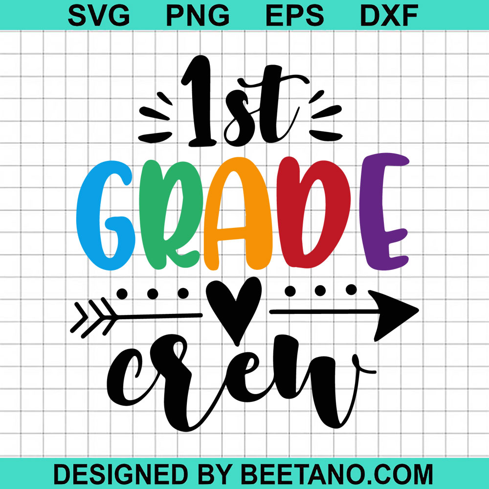 1st Grade Crew SVG, Back To School SVG, First Grade SVG