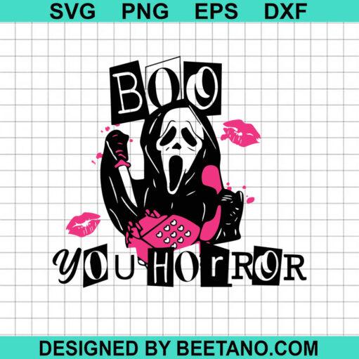 Boo You Horror Scream Svg