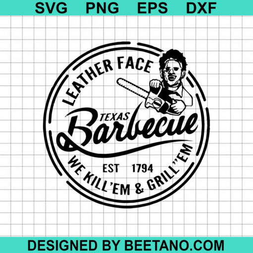 Leather Face Texas Svg
