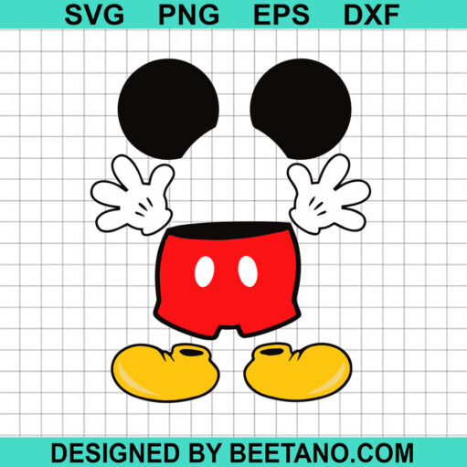 Mickey Ears Mickey Pants Mickey Hands SVG
